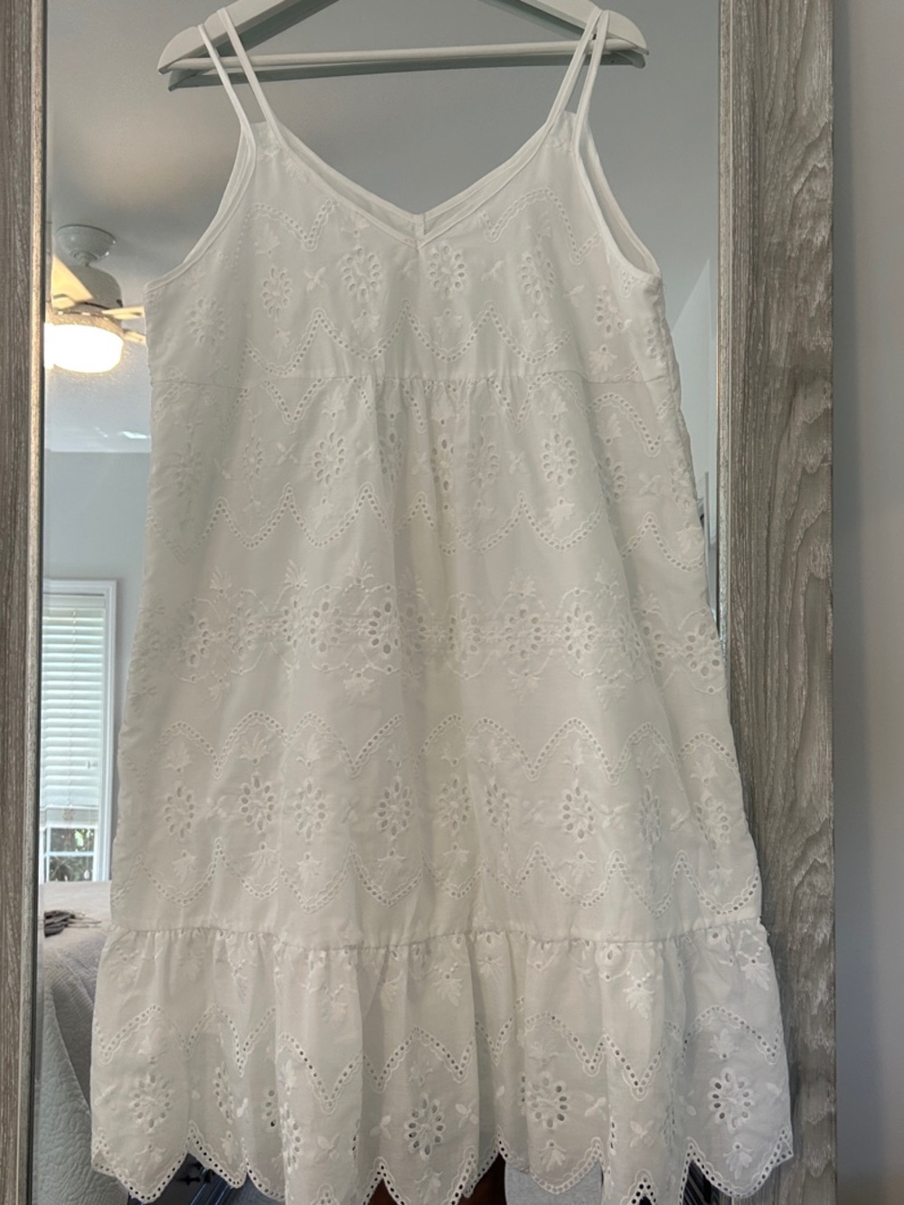 White Eyelet Sundress Summer Dress
